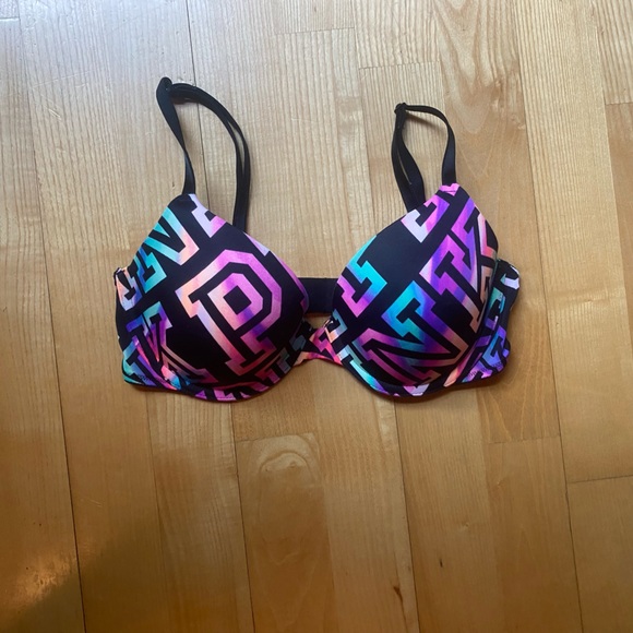 Pink Graphic Lounge Bra. Size 34C. - Picture 1 of 4